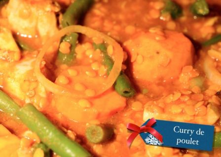 Curry de poulet aux patates douces