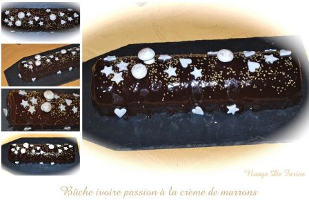 bûche ivoire passion à la crème de marrons