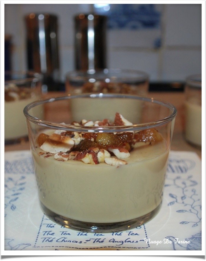 Crème d’amande aux poires caramélisées