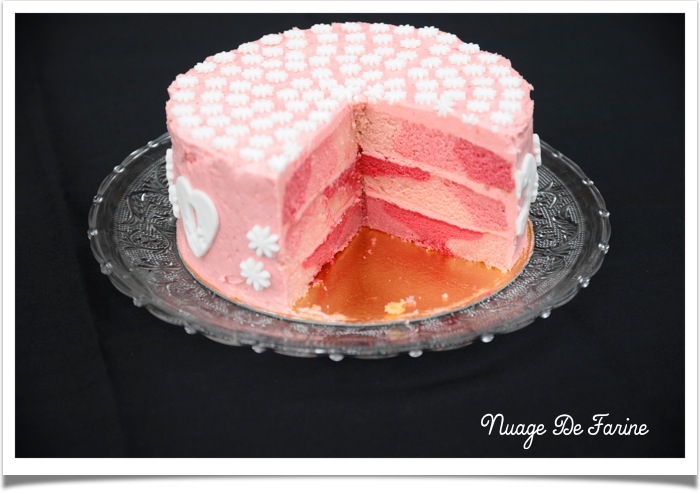 Rose un jour, rose toujours….ou le gâteau très girly….