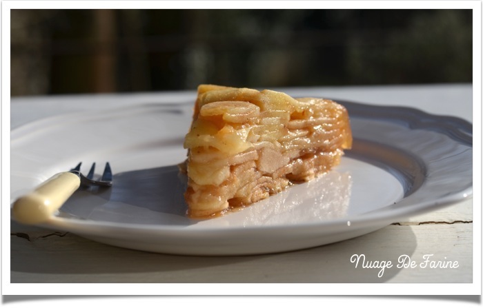 Mille-feuilles de pommes sans pâte….