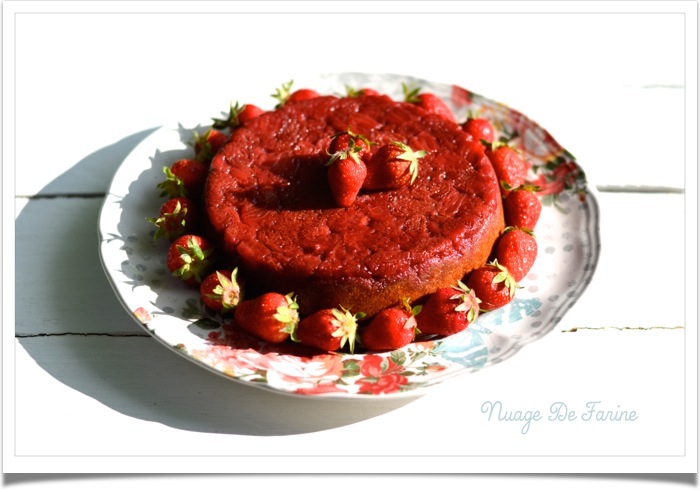 Fondant aux fraises et amandes