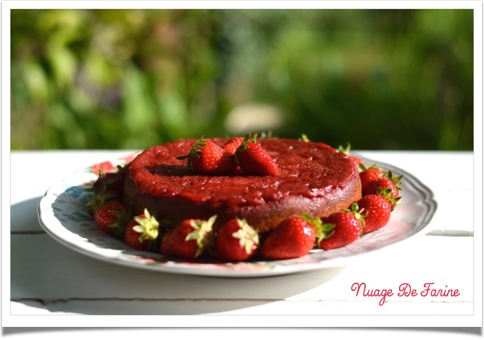 Fondant aux fraises et amandes