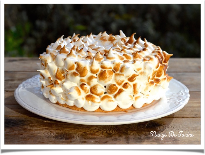 Gâteau des anges au lemon curd meringué