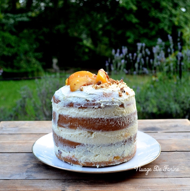 Naked cake aux pêches