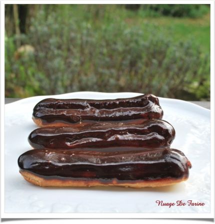 Eclairs chocolat et fraises